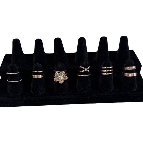 Gold Stacking Rings Set - Picture 3 of 3